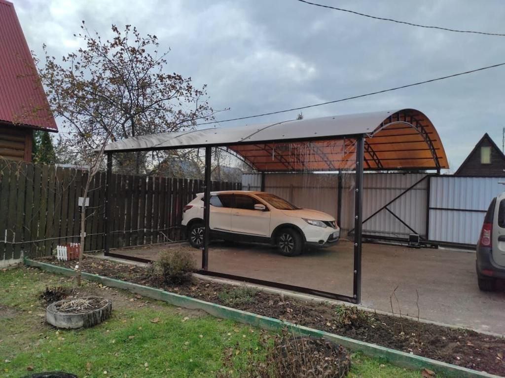 Прозрачные шторы ПВХ для навеса под автомобиль в Павельце